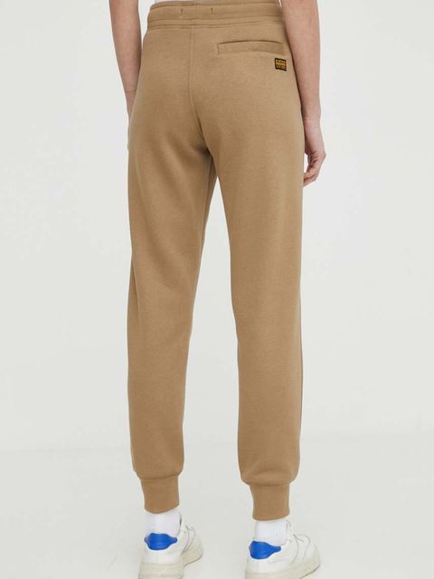 G-Star spodnie dresowe kolor beżowy gładkie