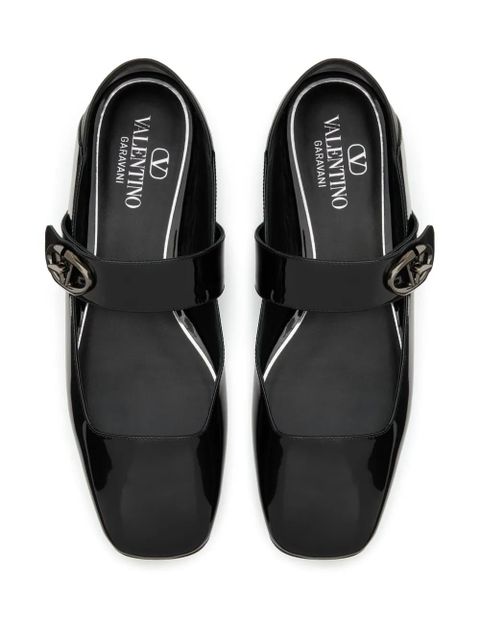 Valentino Garavani VLogo Locket Mary-Jane ballet flats - Black