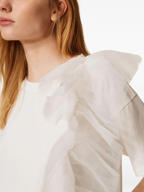 TWINSET ruffled-tulle T-shirt - White