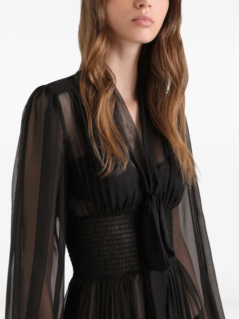 Dolce & Gabbana V-neck midi dress - Black