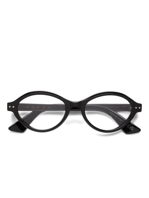 Marni Eyewear oval-frame glasses - Black