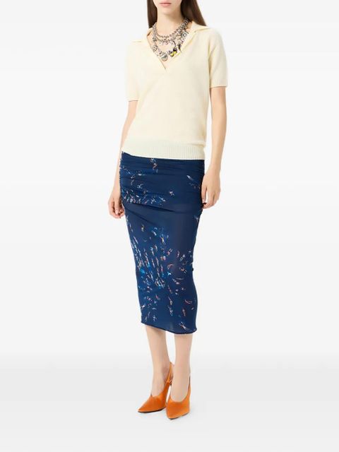 Blumarine swimmers-print midi skirt - Blue - zdjęcie produktu nr 2