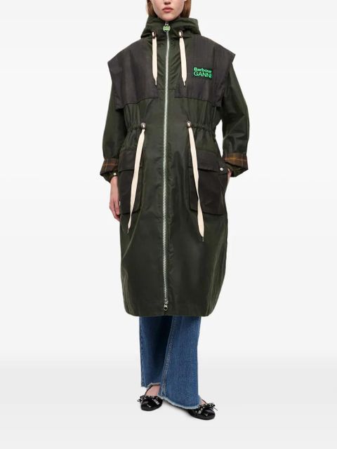 GANNI x Barbour hooded coat - Green
