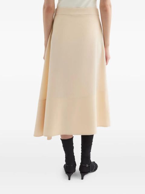 Jil Sander wool asymmetric skirt - Neutrals