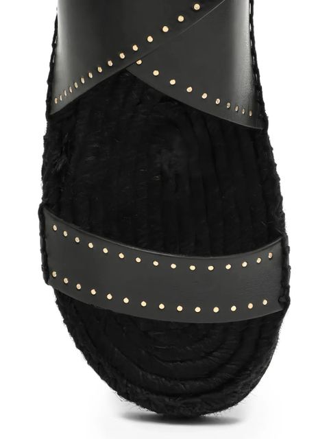 ISABEL MARANT studded cross-strap sandals - Black
