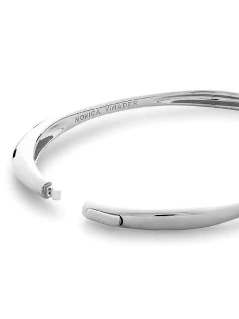 Monica Vinader Nura asymmetric thin bangle - Silver