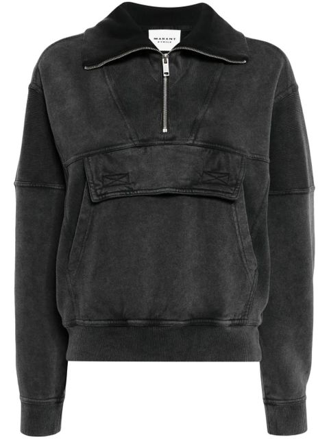 MARANT ÉTOILE Phenix zip-up cotton sweatshirt - Grey - zdjęcie produktu nr 1