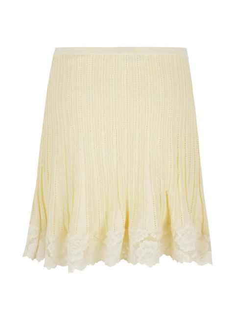 Self-Portrait knitted lace skirt - Yellow - zdjęcie produktu nr 2