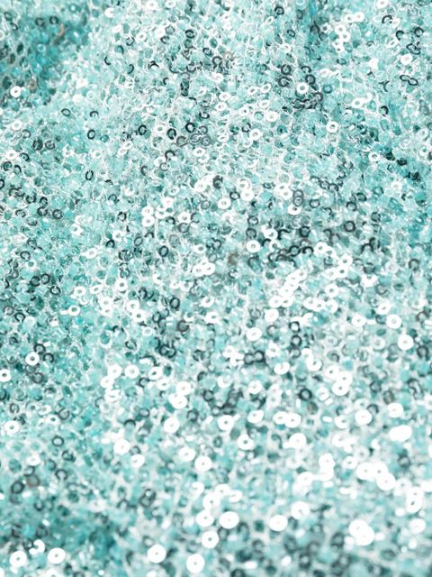 Self-Portrait sequin-embellished mesh trousers - Blue - zdjęcie produktu nr 2