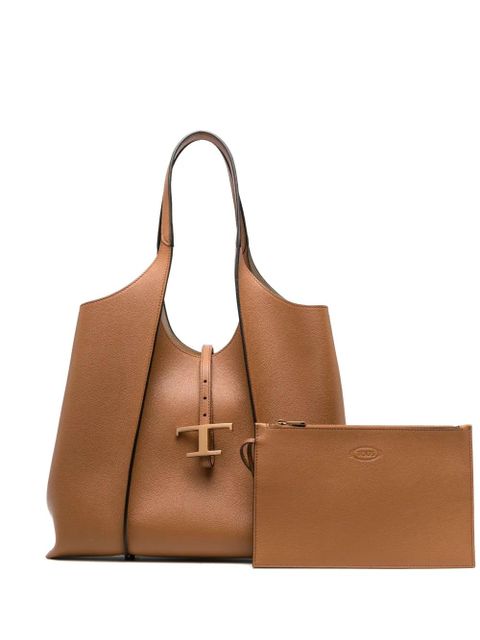 Tod's medium T Timeless leather tote bag - Brown - zdjęcie produktu nr 1