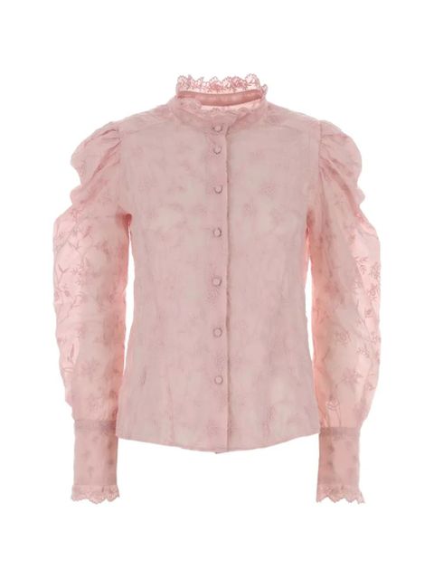 ISABEL MARANT ruffled embroidered shirt - Pink - zdjęcie produktu nr 1
