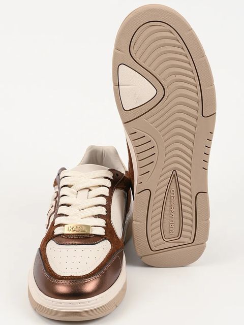 Karl Lagerfeld sneakersy KOURTNEY damskie kolor brązowy KL63025