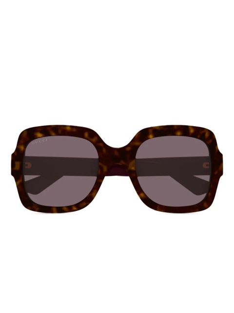 Gucci Eyewear oversize-frame sunglasses - Brown