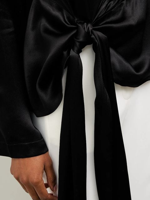 Answear.LAB bluzka damska kolor czarny gładka