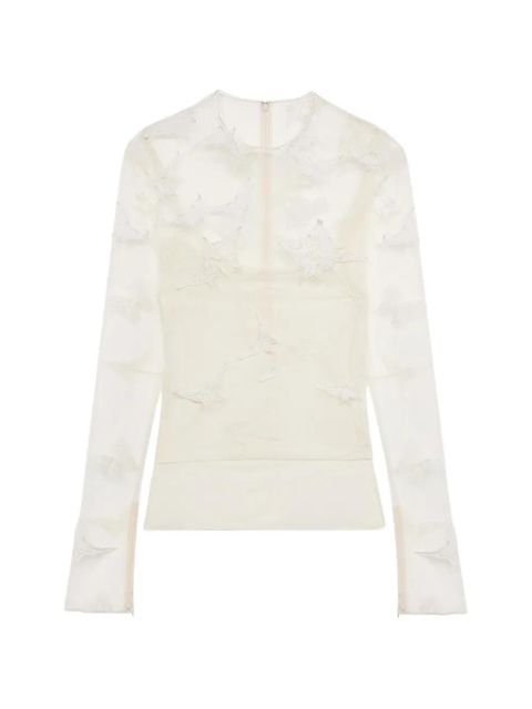 Blumarine embroidered-inserts blouse - White - zdjęcie produktu nr 1