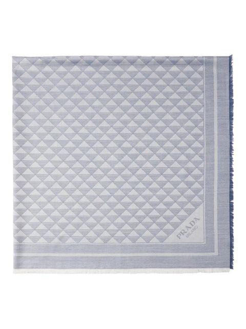 Prada silk-wool shawl - Blue - zdjęcie produktu nr 1
