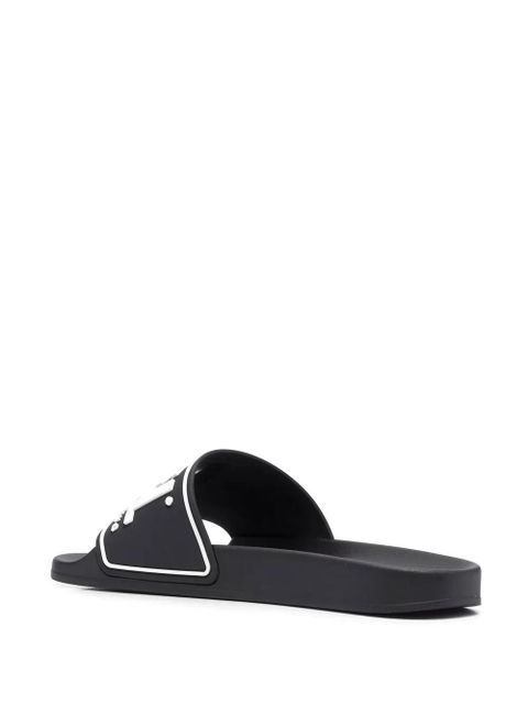 Diesel Sa-Mayemi CC logo-embossed slides - Black