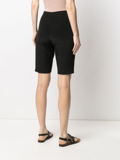 Valentino Garavani slim-fit wool-silk shorts - Black
