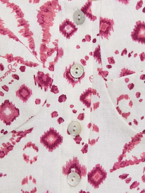 Pepe Jeans sukienka z domieszką lnu DOXA kolor różowy mini rozkloszowana PL953498