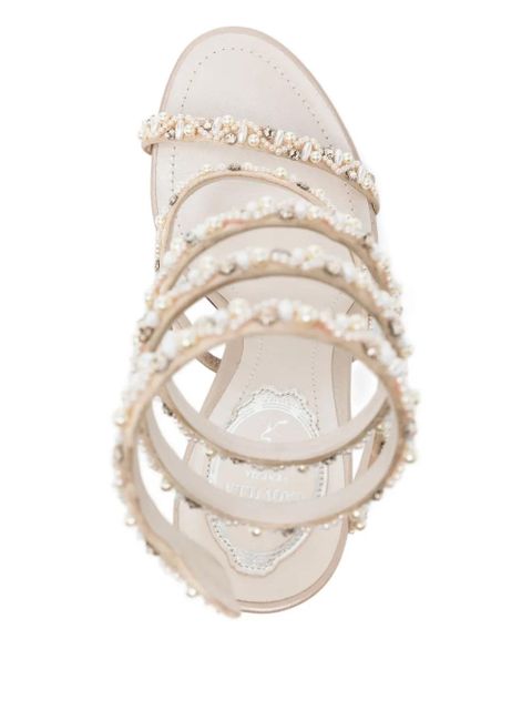 René Caovilla 100mm Chandelier sandals - Neutrals