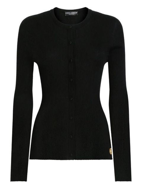 Dolce & Gabbana ribbed button-up cardigan - Black - zdjęcie produktu nr 1