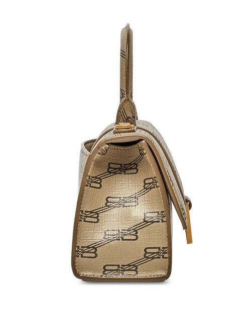 Balenciaga XS Hourglass monogram top-handle bag - Brown