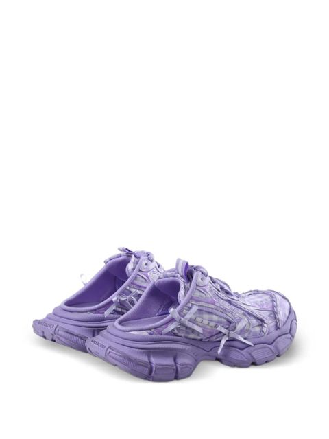 Balenciaga 3XL Check lace-up mules - Purple