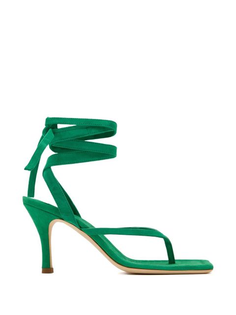 Christopher Esber Frida tie square-toe sandals - Green - zdjęcie produktu nr 1