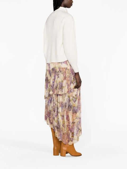 ZIMMERMANN Lyrical brushed wool-cashmere jumper - White