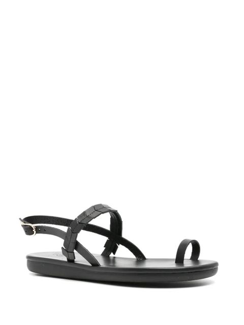 Ancient Greek Sandals Kamara leather sandals - Black
