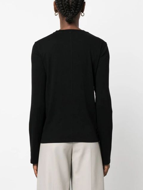 The Row round-neck long-sleeved T-shirt - Black