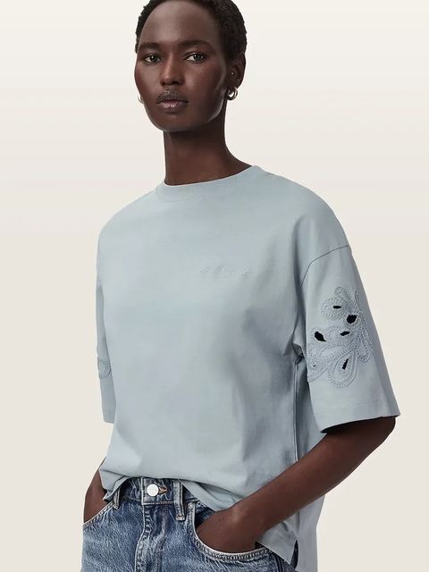 AllSaints T-shirt oversize damski bawełniany LOLA - zdjęcie produktu nr 1