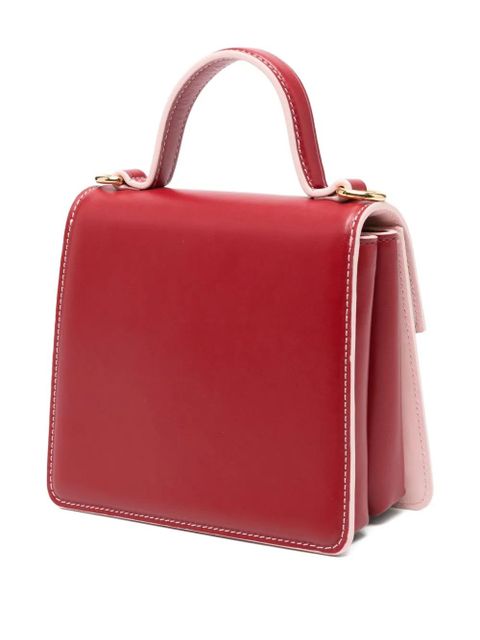 Casablanca clasp-detail leather cross-body bag - Red
