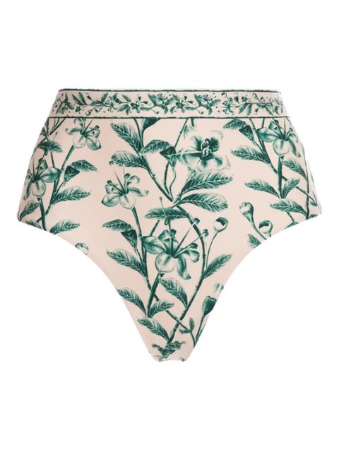 Agua By Agua Bendita floral-print high-waist bikini bottoms - Neutrals - zdjęcie produktu nr 1