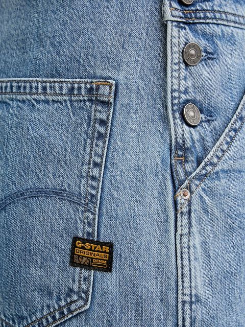 G-Star sukienka jeansowa kolor niebieski maxi prosta D27734.D536