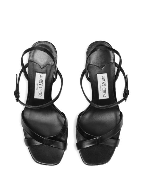 Jimmy Choo Elsy buckle leather sandals - Black