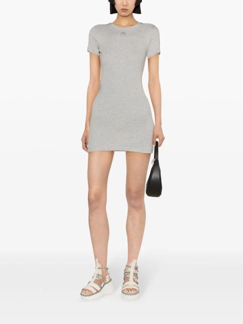 Marine Serre organic-cotton T-shirt dress - Grey - zdjęcie produktu nr 2