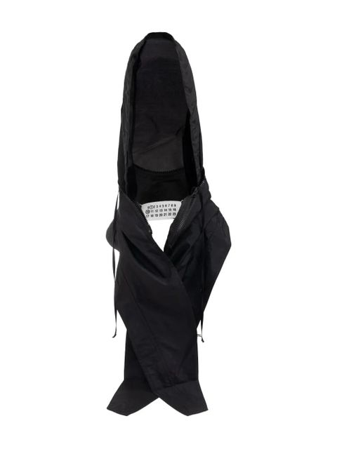 Maison Margiela hooded zip-up scarf - Black - zdjęcie produktu nr 1