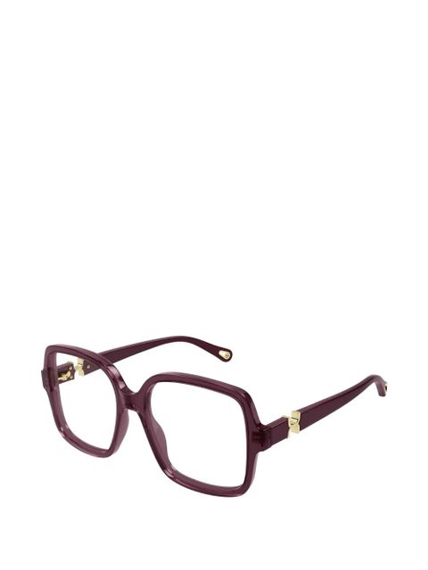 Chloé Eyewear square frame glasses - Purple - zdjęcie produktu nr 2