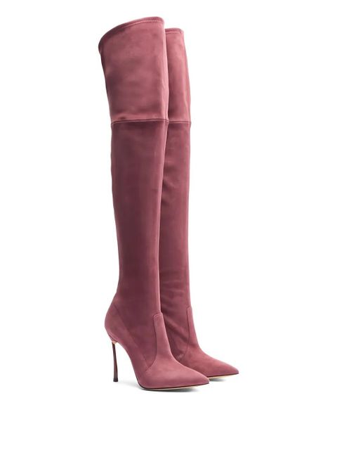 Casadei 10mm over-the-knee suede boots - Pink - zdjęcie produktu nr 2