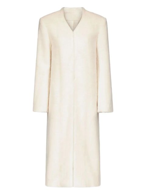 LouLou de Saison V-neck single-breasted coat - White - zdjęcie produktu nr 1