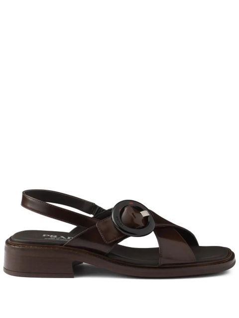 Prada buckled sandals - Brown - zdjęcie produktu nr 1