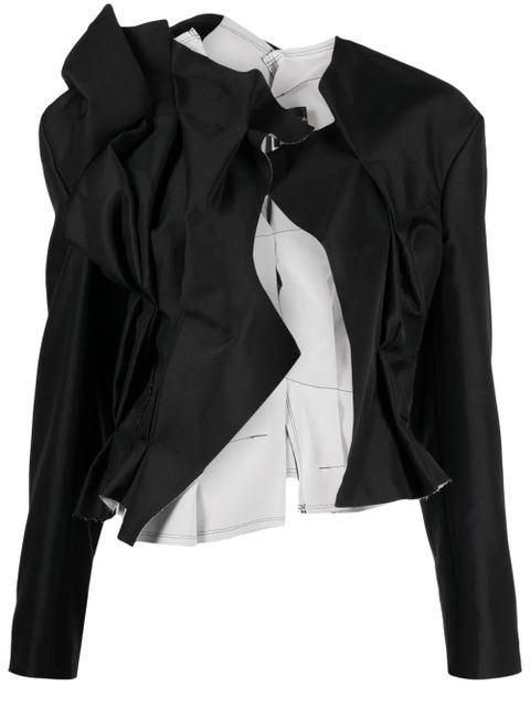 Comme Des Garçons asymmetric layered-detail jacket - Black - zdjęcie produktu nr 1