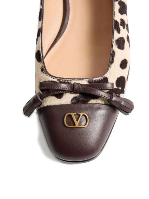 Valentino Garavani leopard print ballet flats - Neutrals