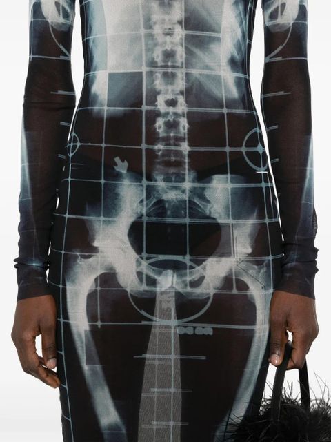 Jean Paul Gaultier Squeletor maxi dress - Black