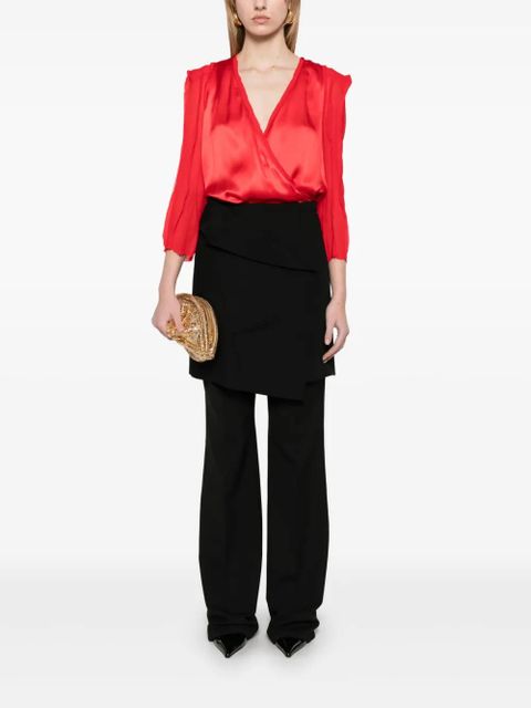 Balmain shoulder-pad blouse - Red