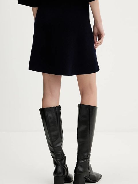 Gestuz spódnica wełniana kolor niebieski mini rozkloszowana 10910932 - zdjęcie produktu nr 2