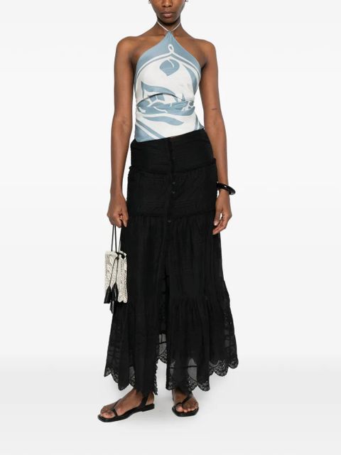 MARANT ÉTOILE button tiered skirt - Black - zdjęcie produktu nr 2