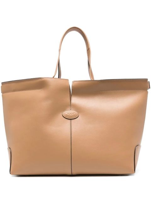 Tod's double-handle leather tote bag - Neutrals - zdjęcie produktu nr 1