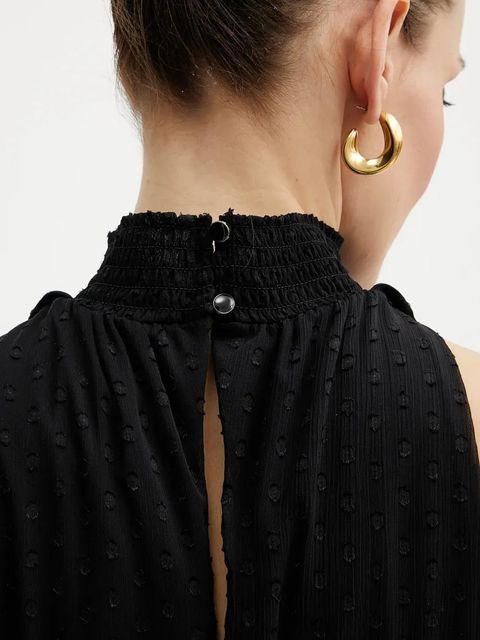 Morgan sukienka RLIKA kolor czarny maxi rozkloszowana RLIKA